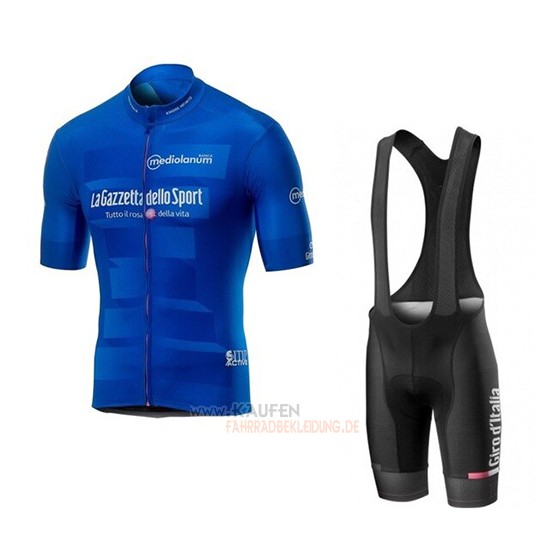 Giro d'Italia Kurzarmtrikot 2019 und Kurze Tragerhose Blau